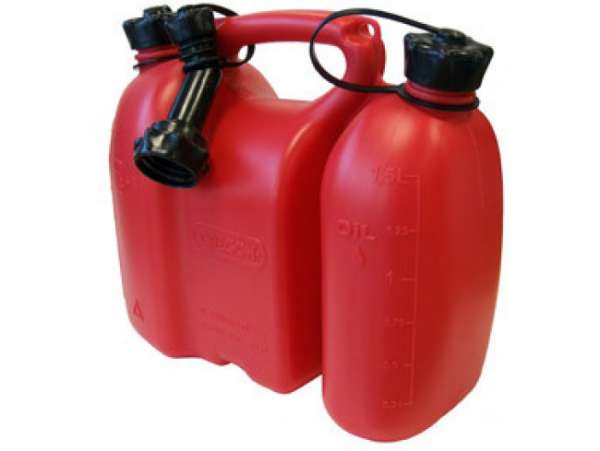 Kombikanister rot 3+1,5 Liter PLUS Einfüllsystem grün & Ausgiesser Doppelkanister …