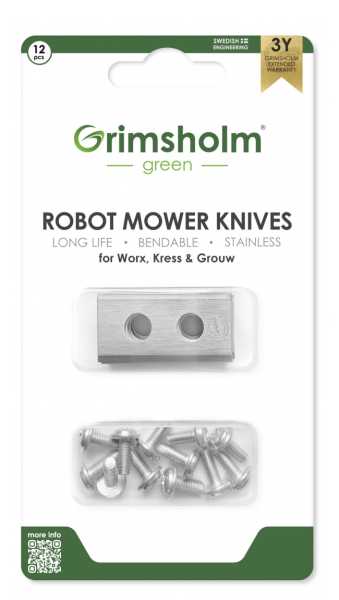 Messer für Kress | Worx | Grouw Mähroboter (12 Stück)
