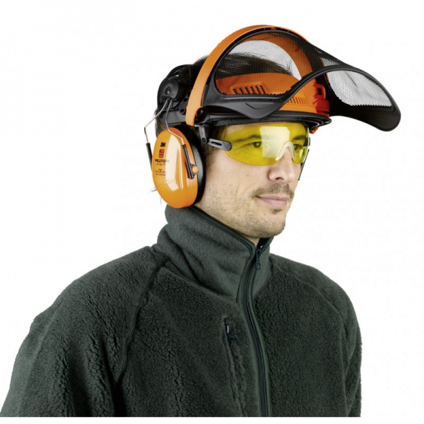 Peltor G500 Gehör- und Gesichtsschutz Kombination Orange