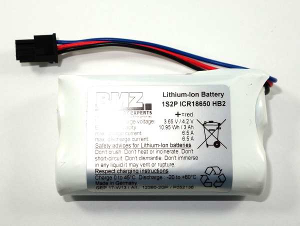 MTD Batteriepaket BMZ 1S2P Li-Ion 3,65 Volt 3,0 Ah - 7085066