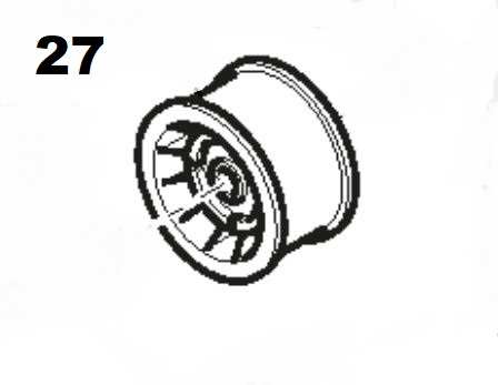 Spannrolle mit lager für Keilriemen Radantrieb für Schneefräse - KCA34-02-32