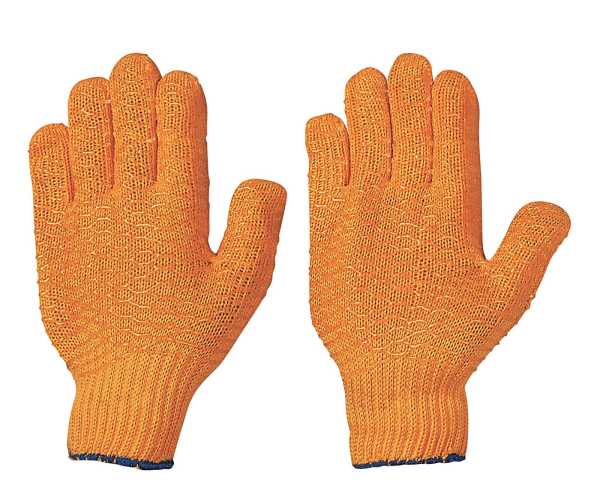 Criss-Cross Handschuhe Gr.S (8) Orange/Braun