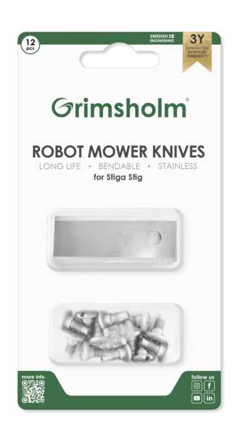 Messer für Stiga Stig Mähroboter (12 Stück)